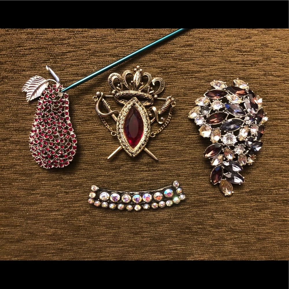 Four Vintage Brooches